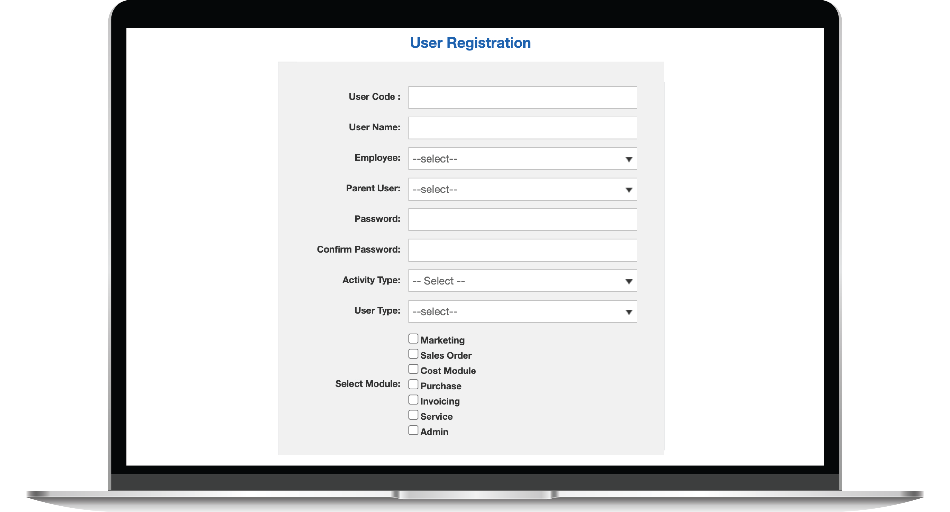User Registration according to Departments or Teams